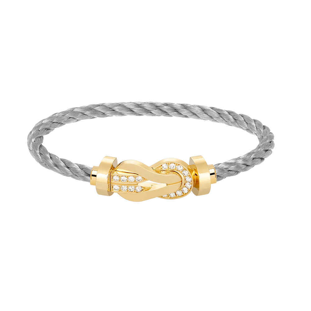 [Lumi Jewels]CHANCE LARGE 8 FIGURE BUCKLE HALF DIAMOND BRACELET GOLD