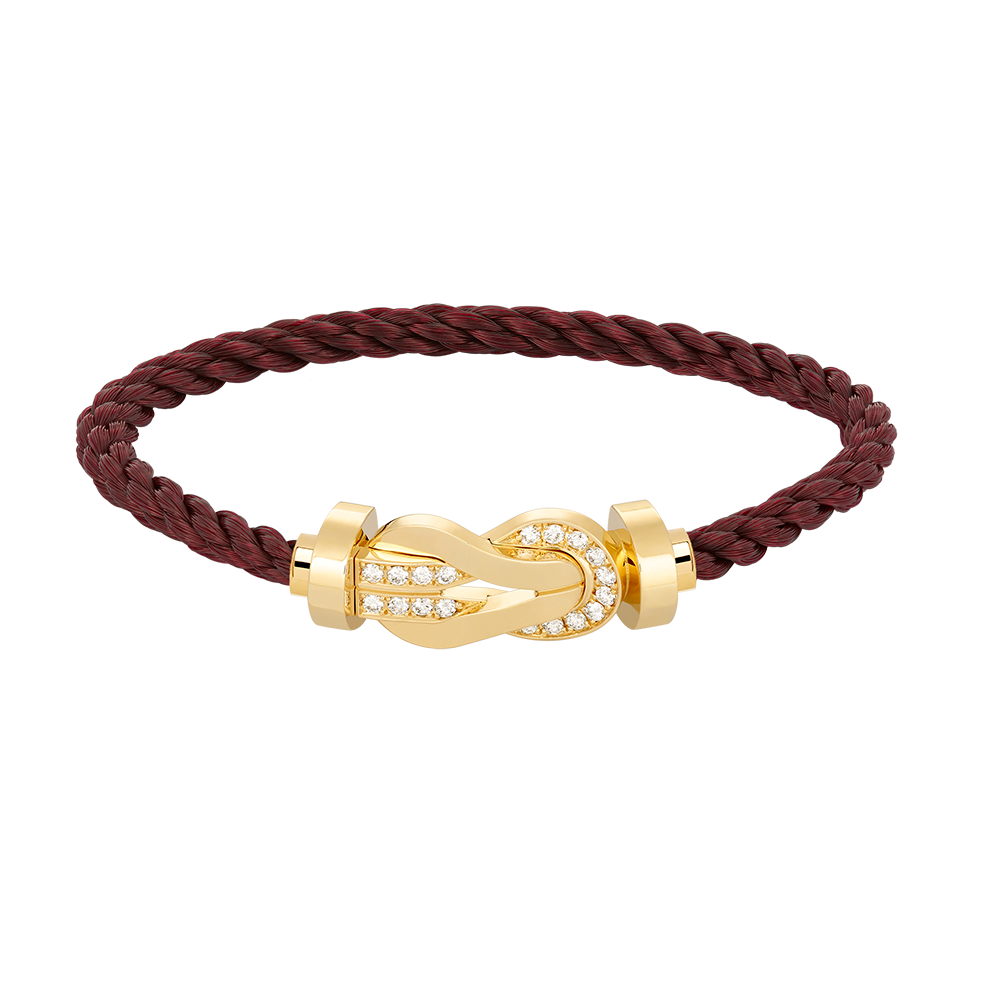 [Lumi Jewels]CHANCE LARGE 8 FIGURE BUCKLE HALF DIAMOND BRACELET GOLD