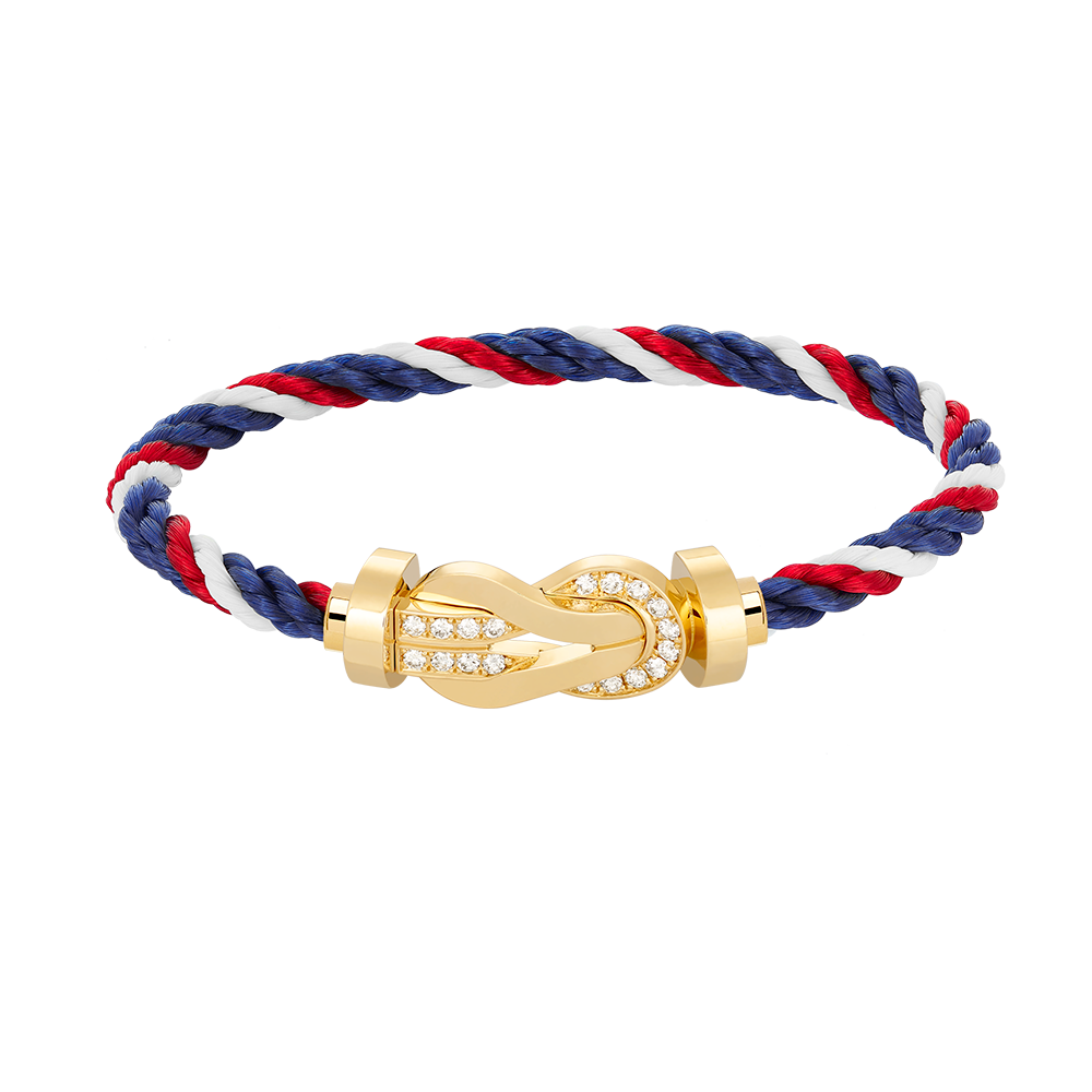 [Lumi Jewels]CHANCE LARGE 8 FIGURE BUCKLE HALF DIAMOND BRACELET GOLD