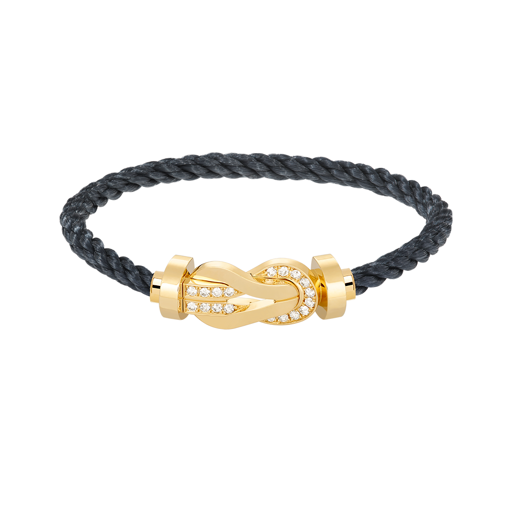[Lumi Jewels]CHANCE LARGE 8 FIGURE BUCKLE HALF DIAMOND BRACELET GOLD
