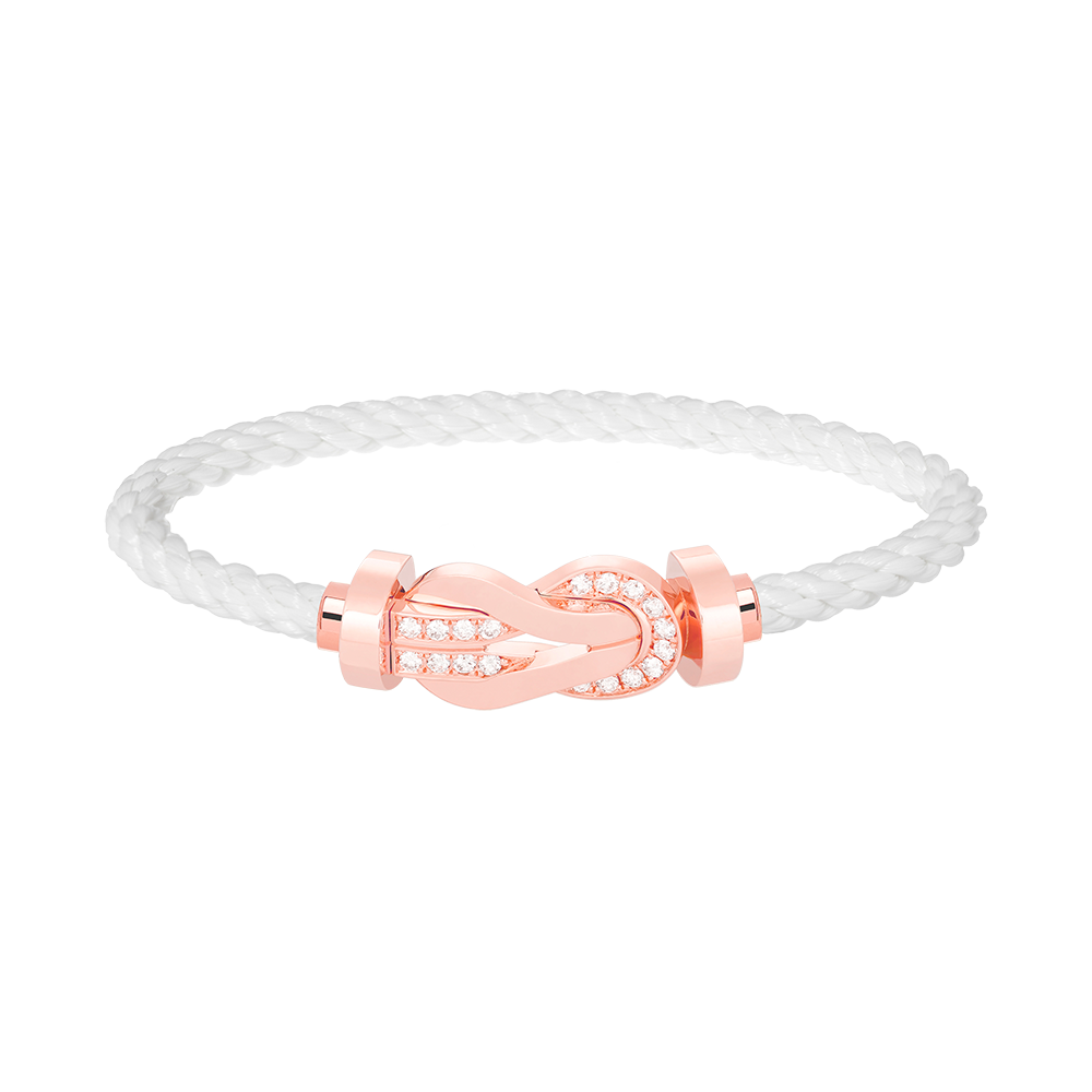 [Lumi Jewels]CHANCE LARGE 8 FIGURE BUCKLE HALF DIAMOND BRACELET ROSE GOLD