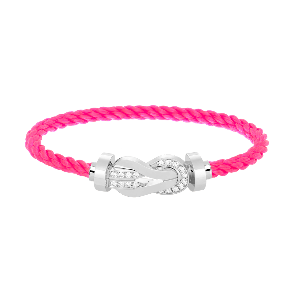 [Lumi Jewels]CHANCE LARGE 8 FIGURE BUCKLE HALF DIAMOND BRACELET SILVER