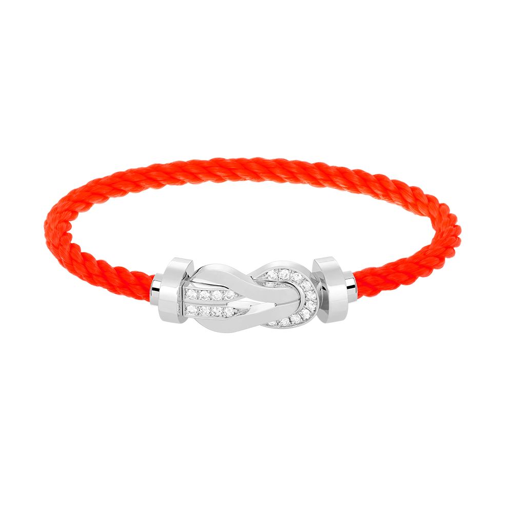 [Lumi Jewels]CHANCE LARGE 8 FIGURE BUCKLE HALF DIAMOND BRACELET SILVER