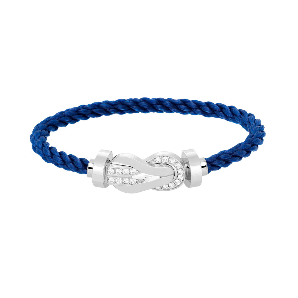 [Lumi Jewels]CHANCE LARGE 8 FIGURE BUCKLE HALF DIAMOND BRACELET SILVER