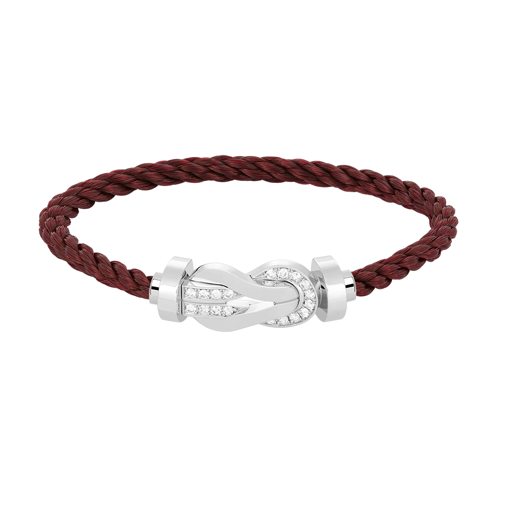 [Lumi Jewels]CHANCE LARGE 8 FIGURE BUCKLE HALF DIAMOND BRACELET SILVER