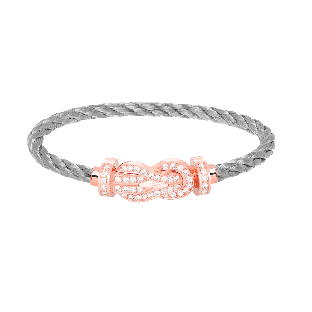 [Lumi Jewels]CHANCE LARGE 8 FIGURE BUCKLE FULL DIAMOND BRACELET ROSE GOLD