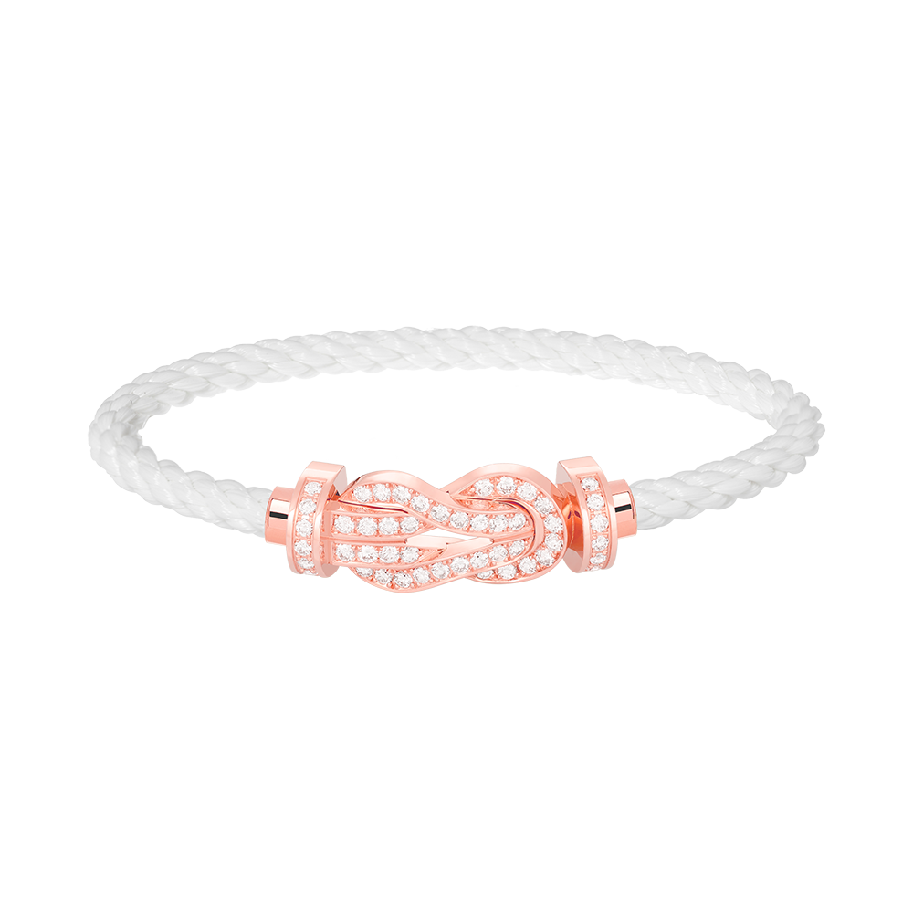 [Lumi Jewels]CHANCE LARGE 8 FIGURE BUCKLE FULL DIAMOND BRACELET ROSE GOLD