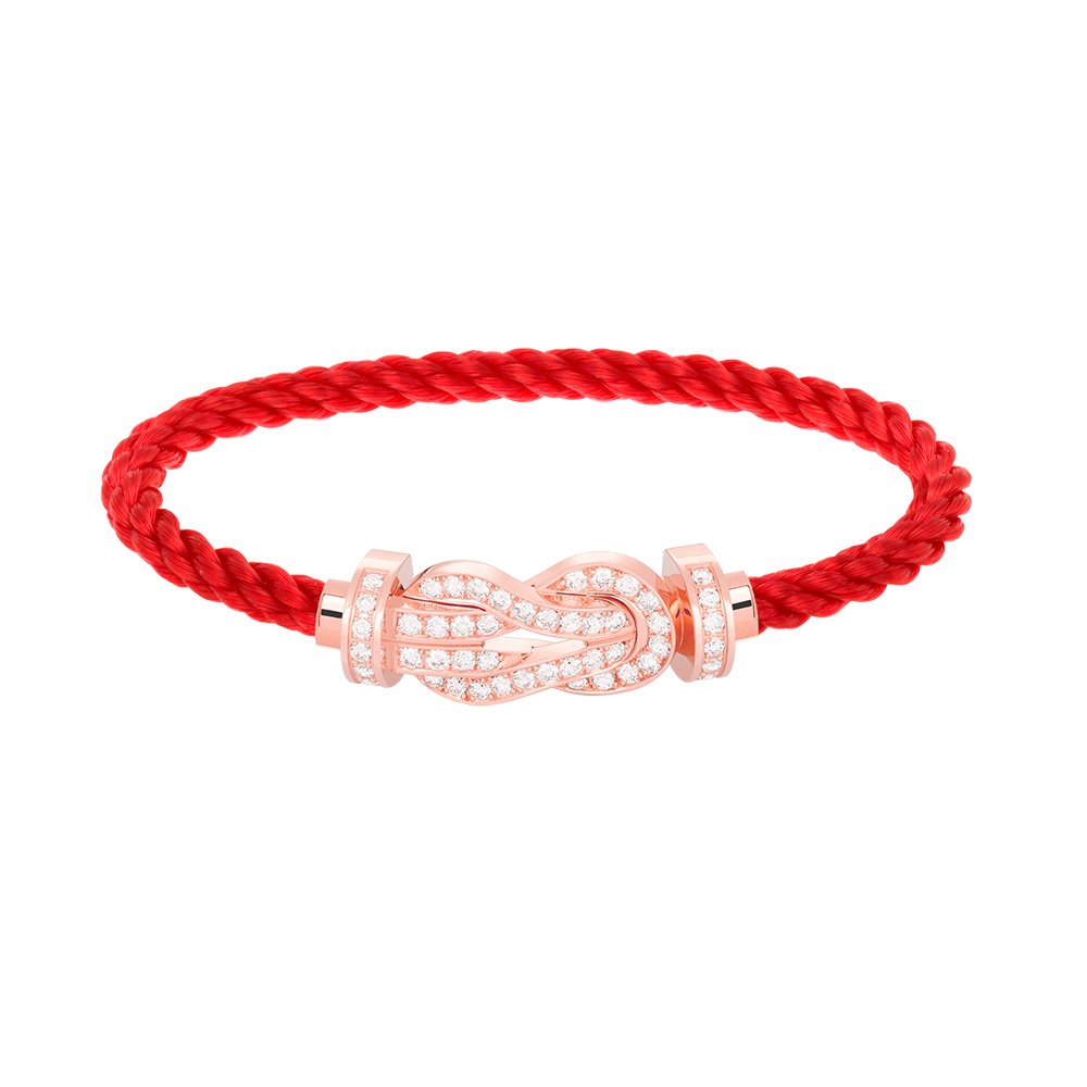 [Lumi Jewels]CHANCE LARGE 8 FIGURE BUCKLE FULL DIAMOND BRACELET ROSE GOLD
