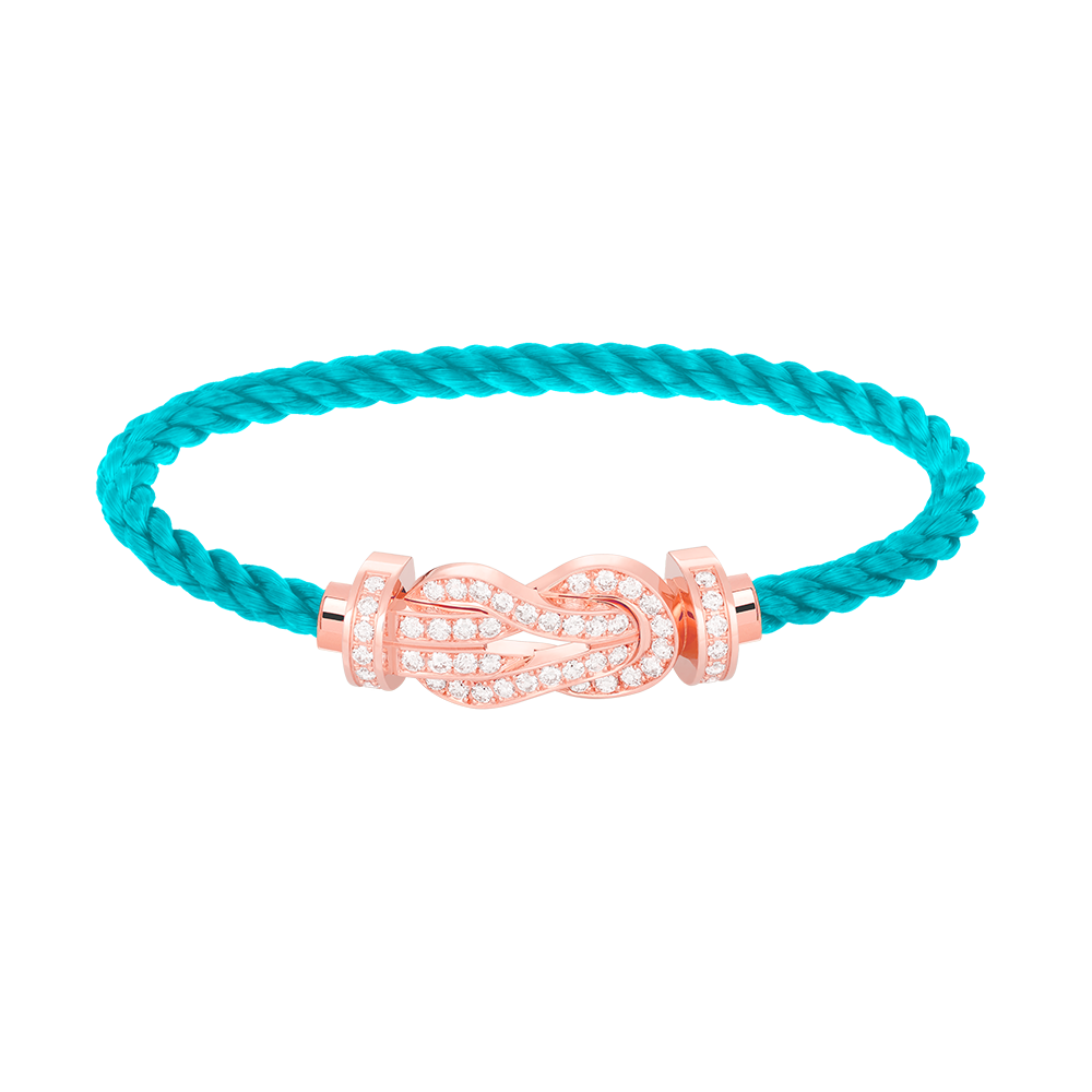 [Lumi Jewels]CHANCE LARGE 8 FIGURE BUCKLE FULL DIAMOND BRACELET ROSE GOLD
