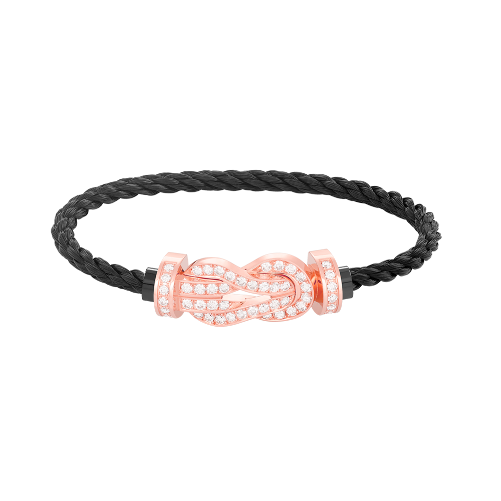 [Lumi Jewels]CHANCE LARGE 8 FIGURE BUCKLE FULL DIAMOND BRACELET ROSE GOLD