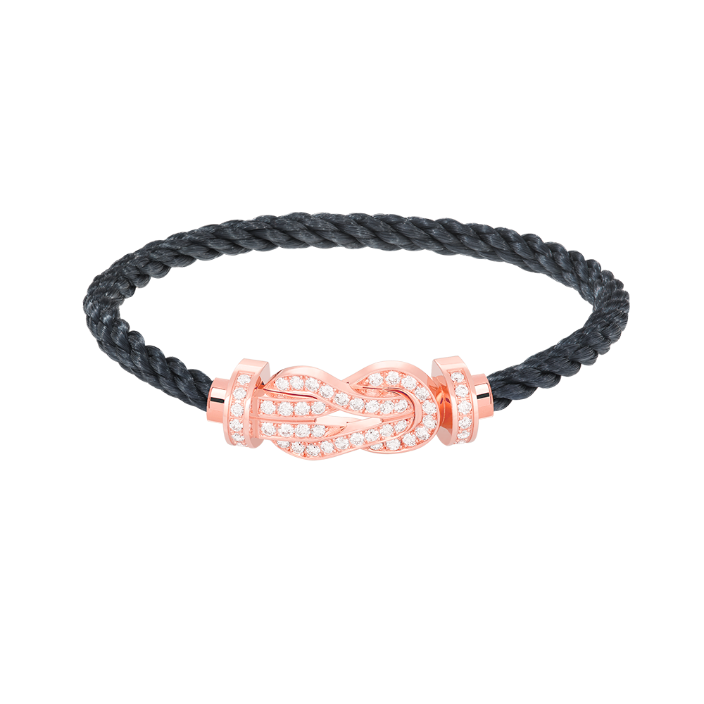 [Lumi Jewels]CHANCE LARGE 8 FIGURE BUCKLE FULL DIAMOND BRACELET ROSE GOLD