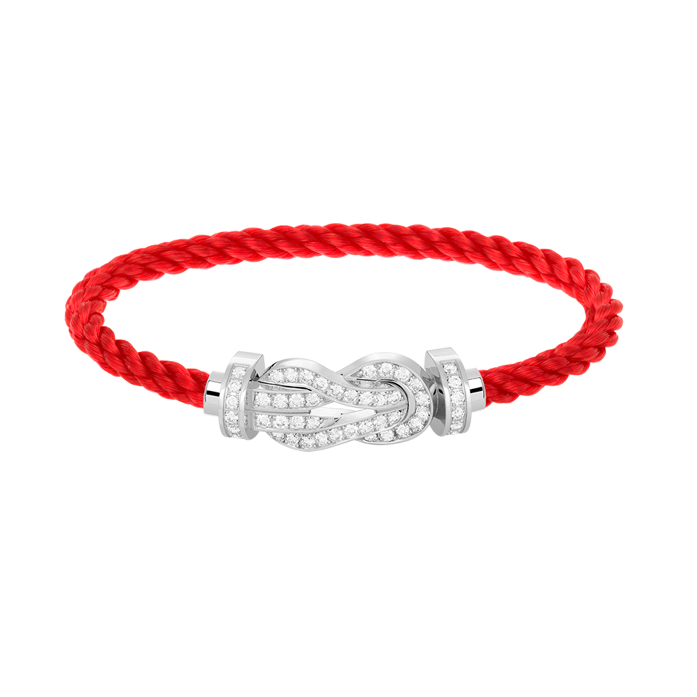 [Lumi Jewels]CHANCE LARGE 8 FIGURE BUCKLE FULL DIAMOND BRACELET SILVER