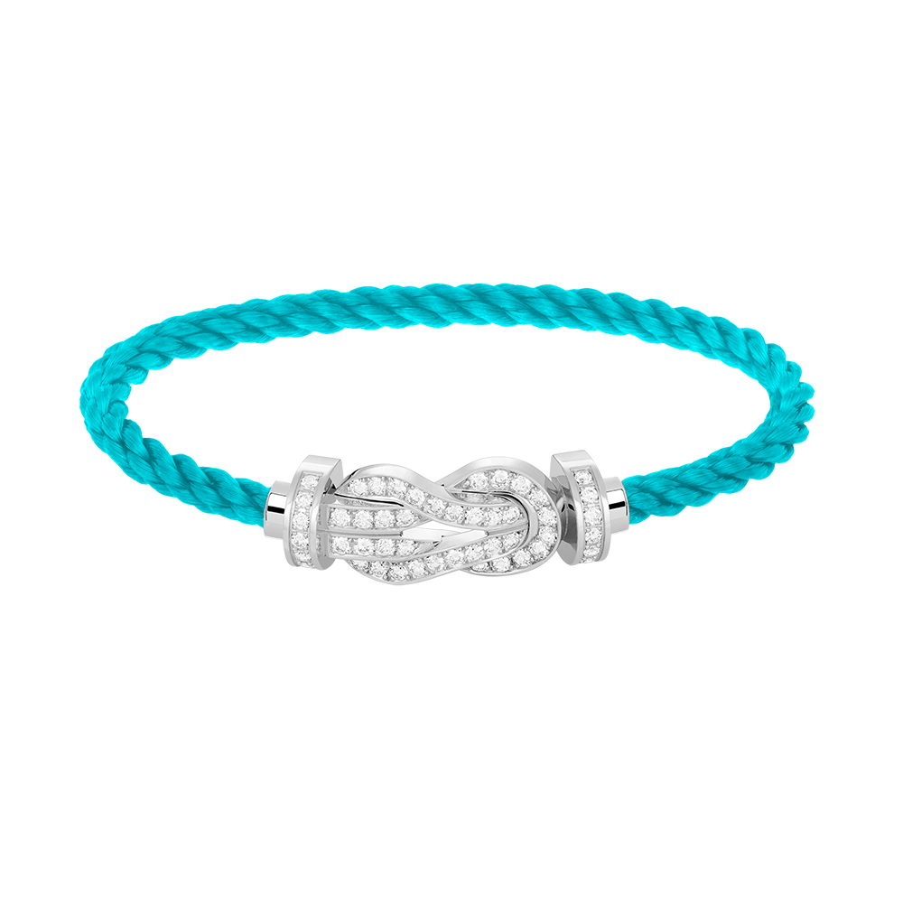 [Lumi Jewels]CHANCE LARGE 8 FIGURE BUCKLE FULL DIAMOND BRACELET SILVER