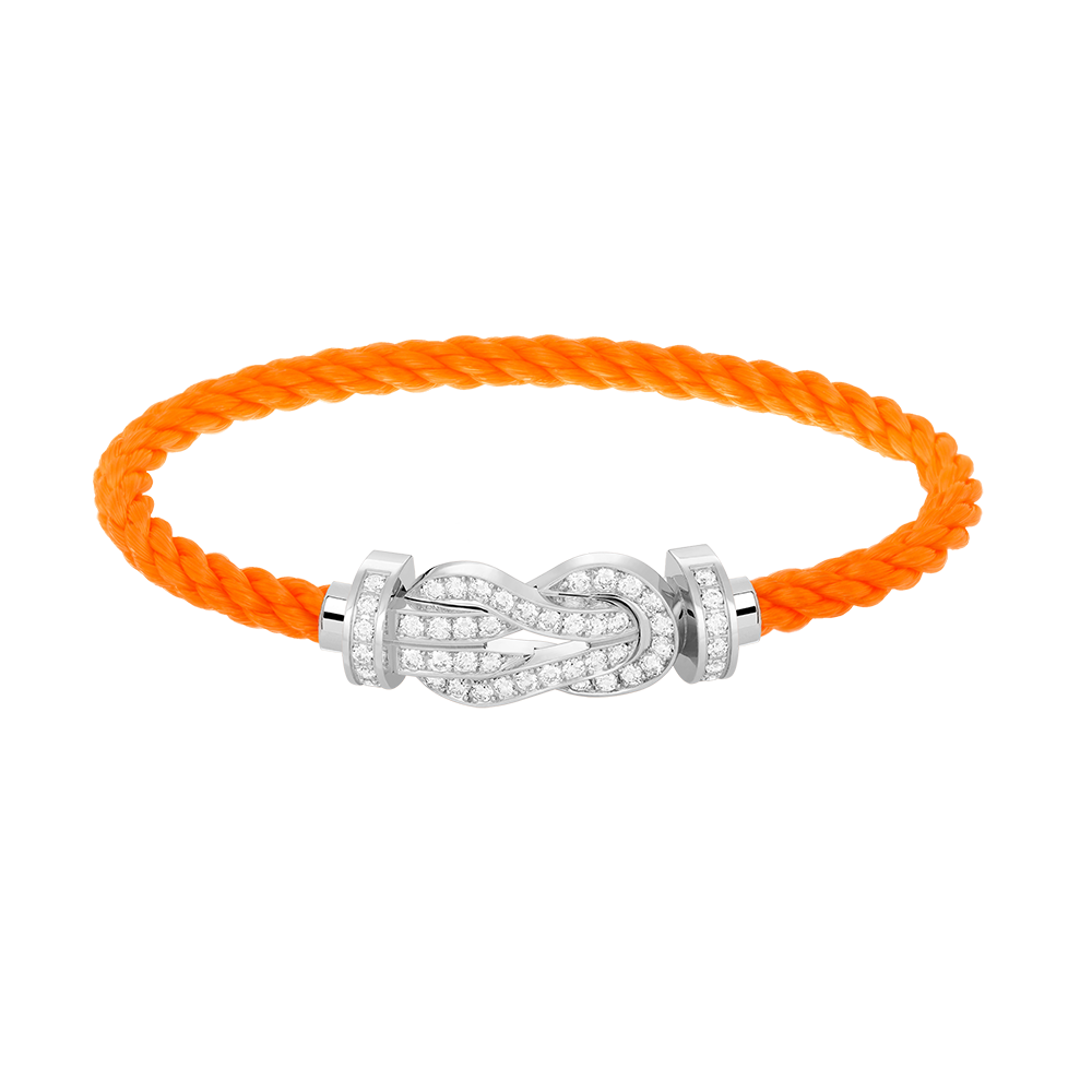 [Lumi Jewels]CHANCE LARGE 8 FIGURE BUCKLE FULL DIAMOND BRACELET SILVER