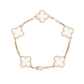 [Lumi Jewels]CLOVER 5 MOTIF ROCK CRYSTAL BRACELET