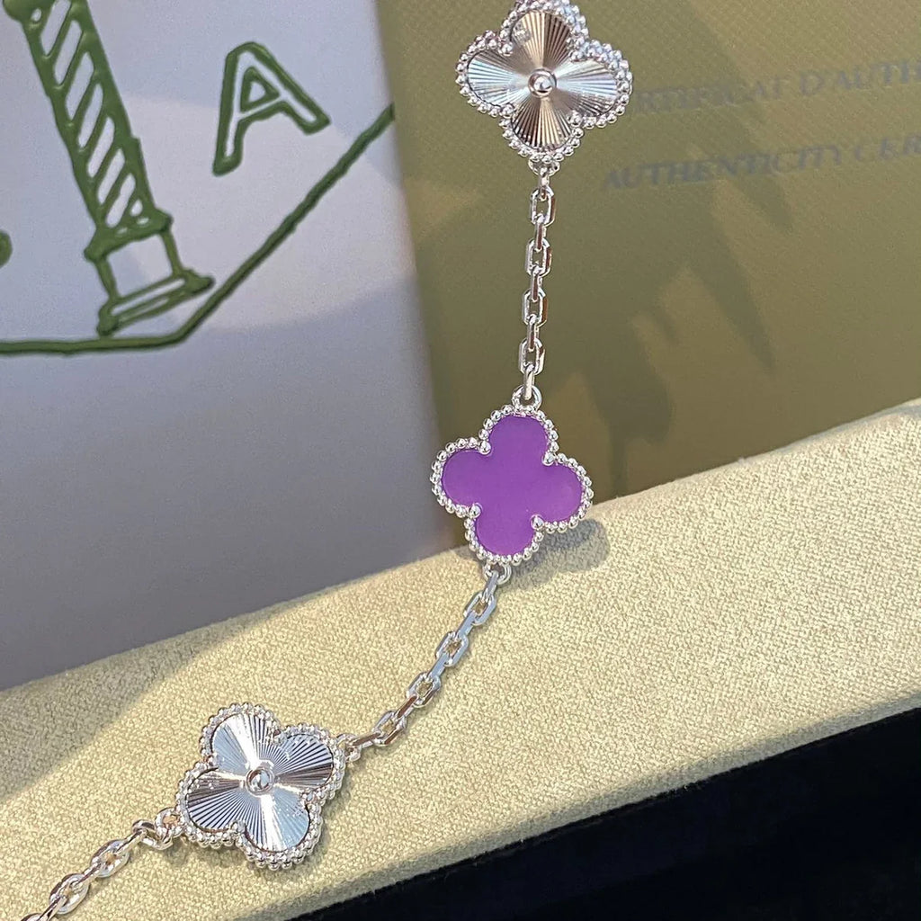 [Lumi Jewels] CLOVER 5 MOTIF VIOLET BRACELET COLLECTION