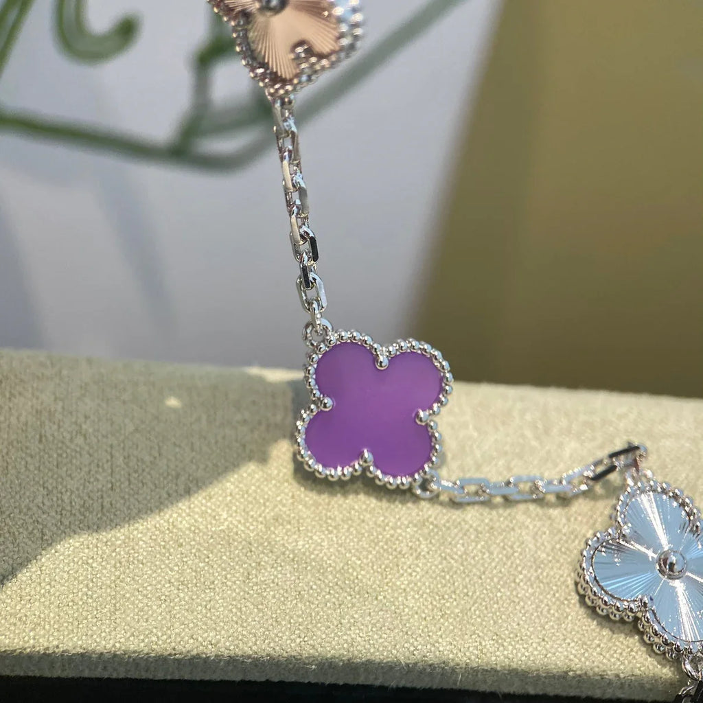 [Lumi Jewels] CLOVER 5 MOTIF VIOLET BRACELET COLLECTION