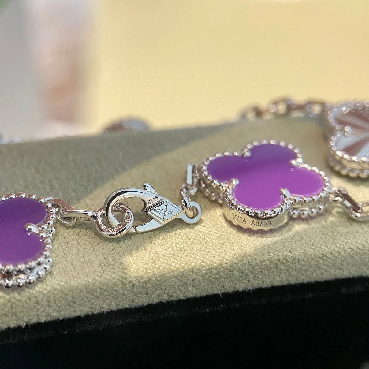 [Lumi Jewels] CLOVER 5 MOTIF VIOLET BRACELET COLLECTION