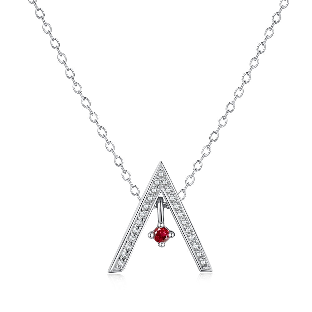 [Lumi Jewels]Sparkling "A" Shape Necklace
