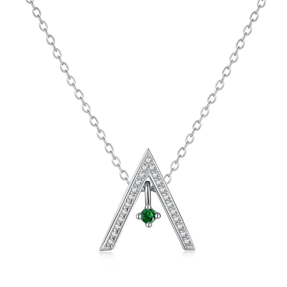 [Lumi Jewels]Sparkling "A" Shape Necklace