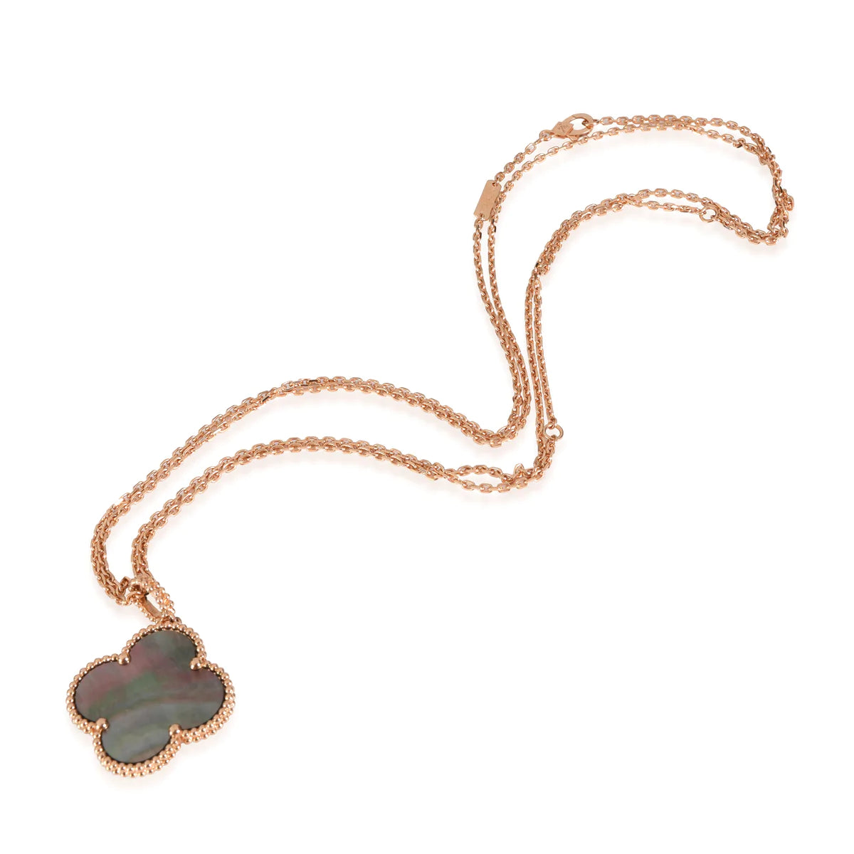 [Lumi Jewels]CLOVER 25MM GOLD DARK MOP BIG CLOVER NECKLACE