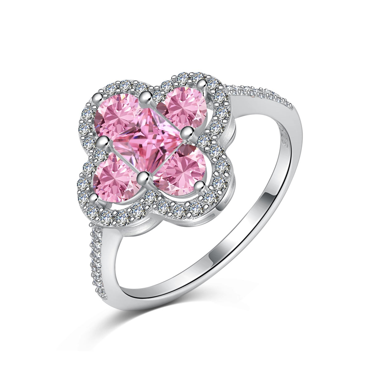 [Lumi Jewels]Luxurious Eternity Flower Shape Banquet Ring