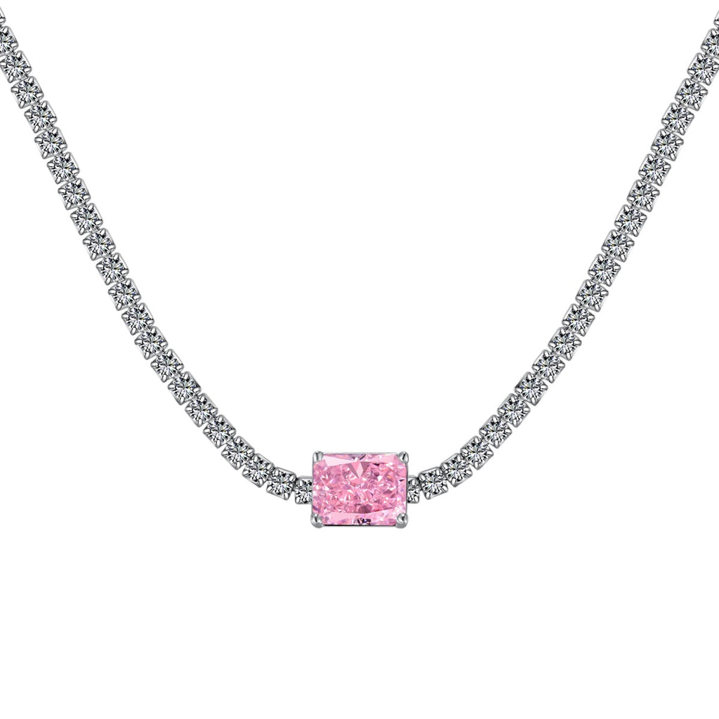 [Lumi Jewels]2.0 carat Ornate Emerald Cut Necklace