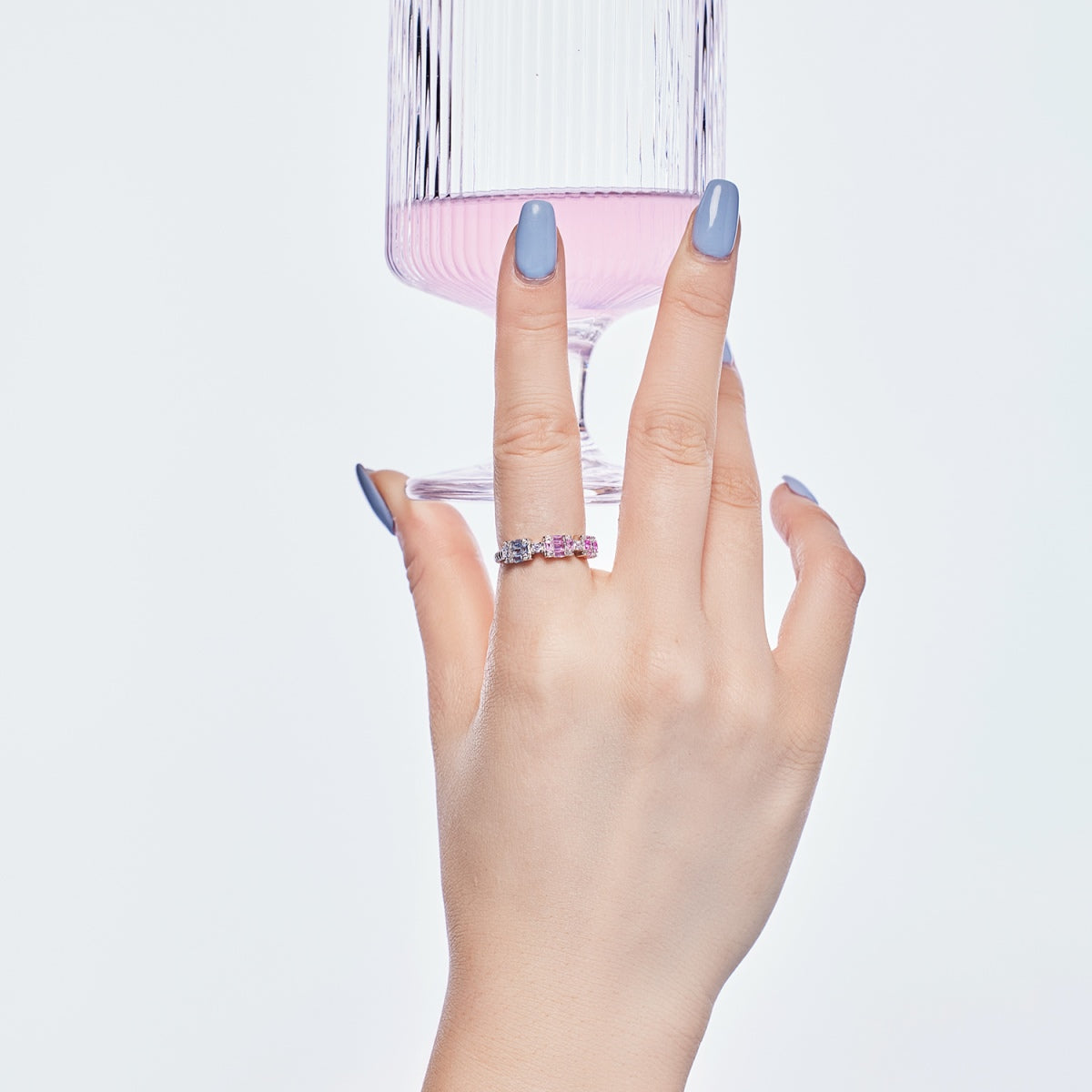[Lumi Jewels]Unique Colorful Emerald Cut Party Ring