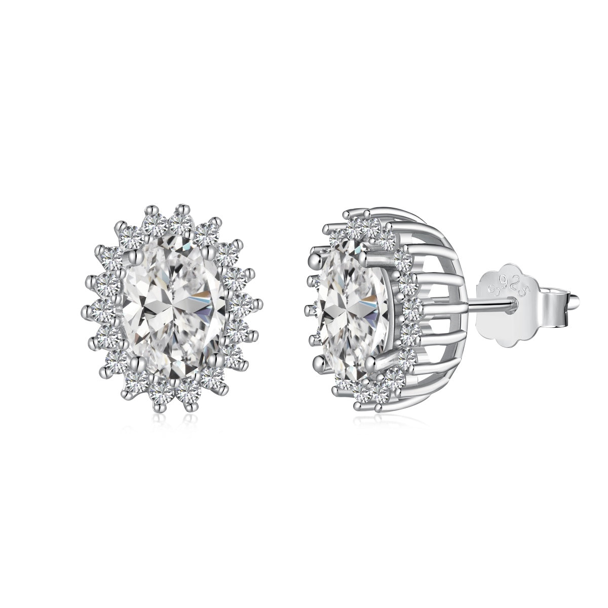 [Lumi Jewels]Delicate Radiant Oval Cut Daily Earrings