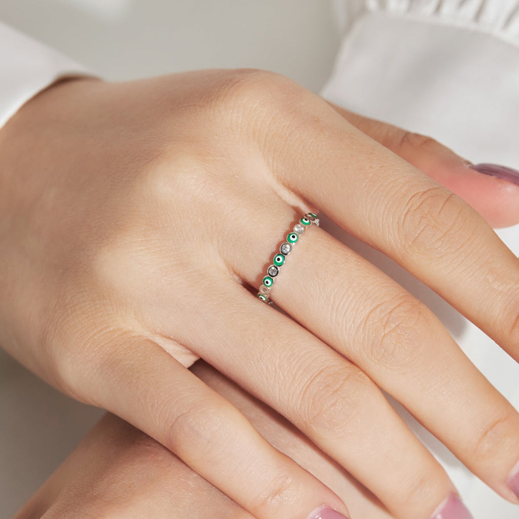 [Lumi Jewels]Sparkling Vibrant Round Shape Daily Ring