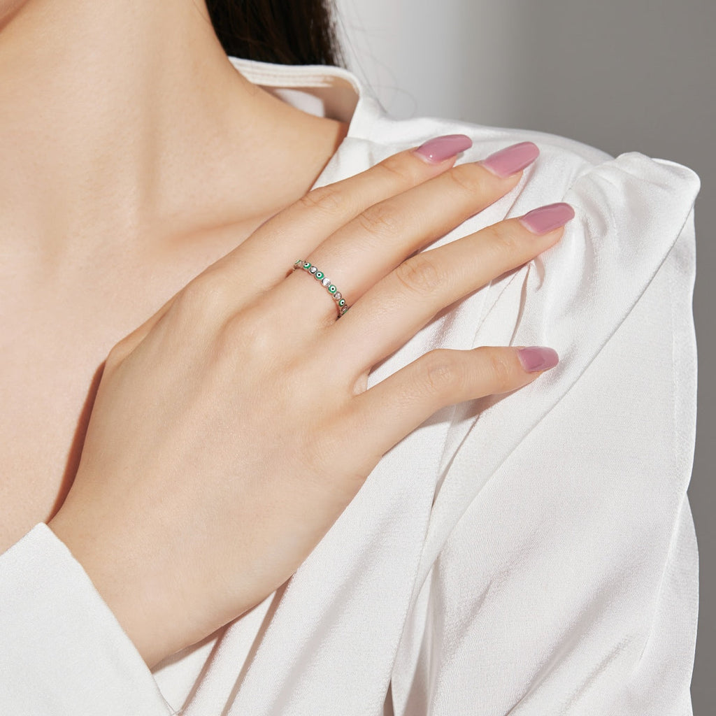 [Lumi Jewels]Sparkling Vibrant Round Shape Daily Ring