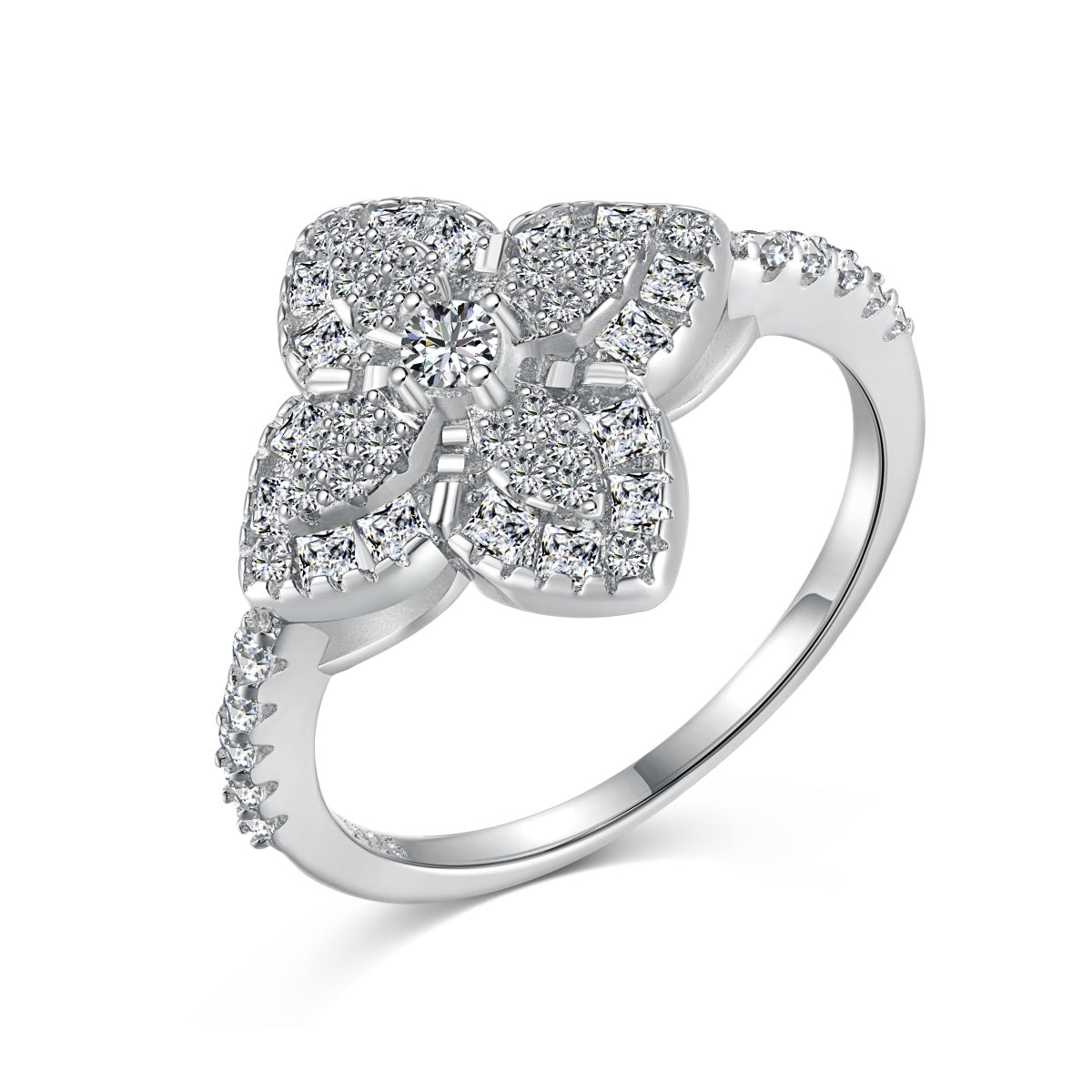 [Lumi Jewels]Luxurious Colorful Flower Shape Banquet Ring