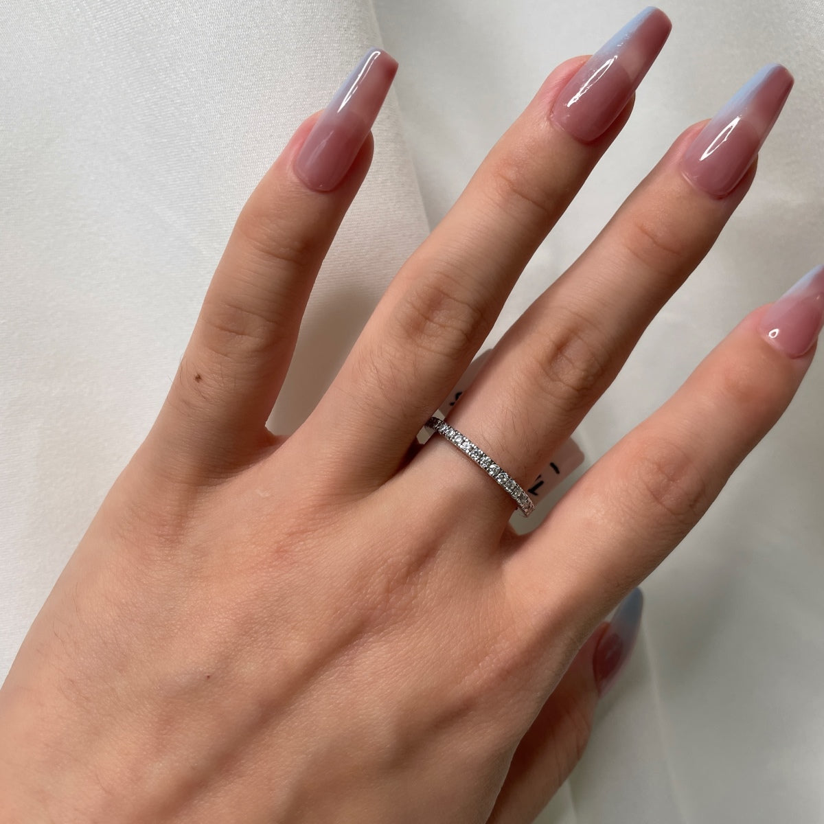 [Lumi Jewels]Delicate Sparkling Round Cut Daily Ring