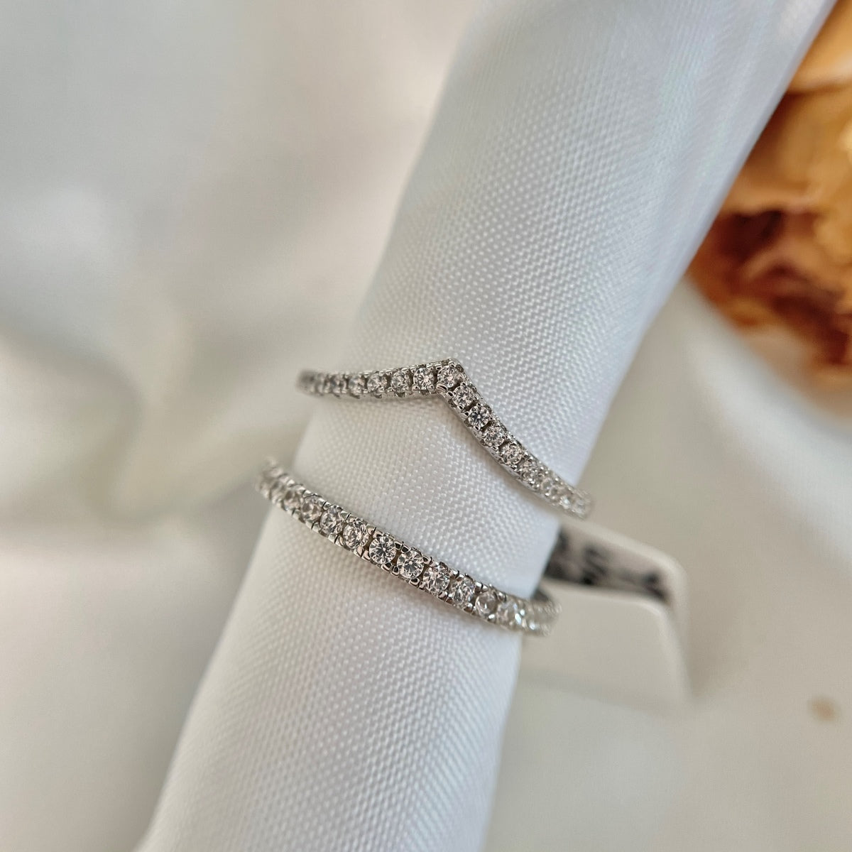 [Lumi Jewels]Elaborate Tennis Band Ring