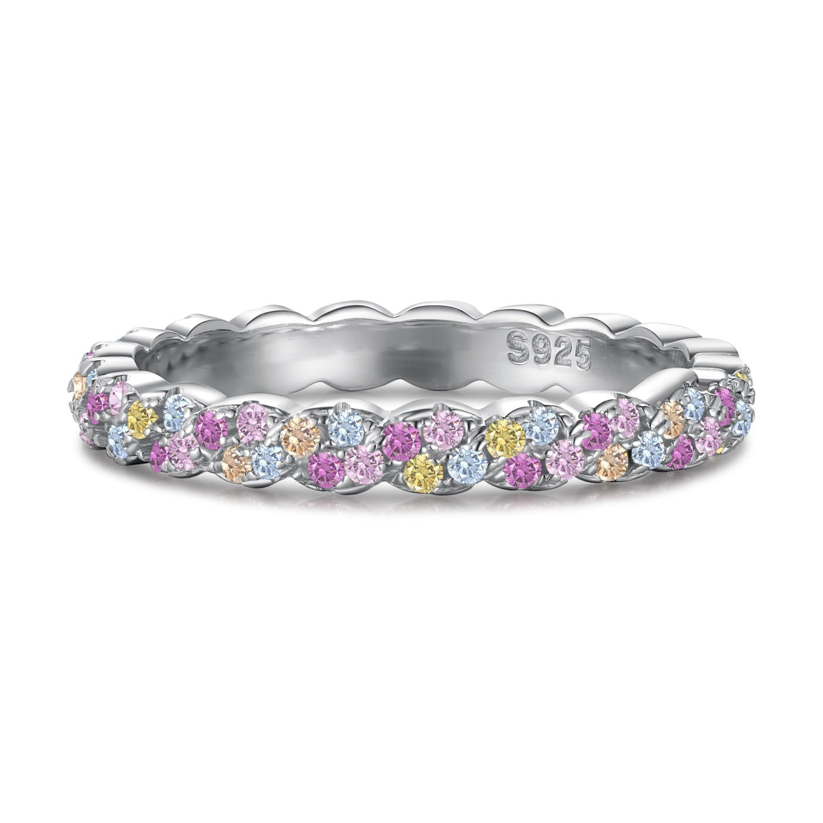 [Lumi Jewels]Dainty Ebullient Round Cut Daily Ring