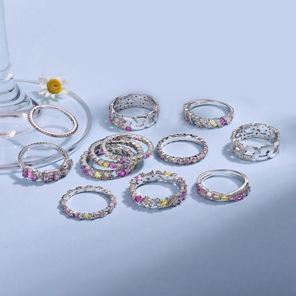 [Lumi Jewels]Radiant Sparkling Round Cut Daily Ring