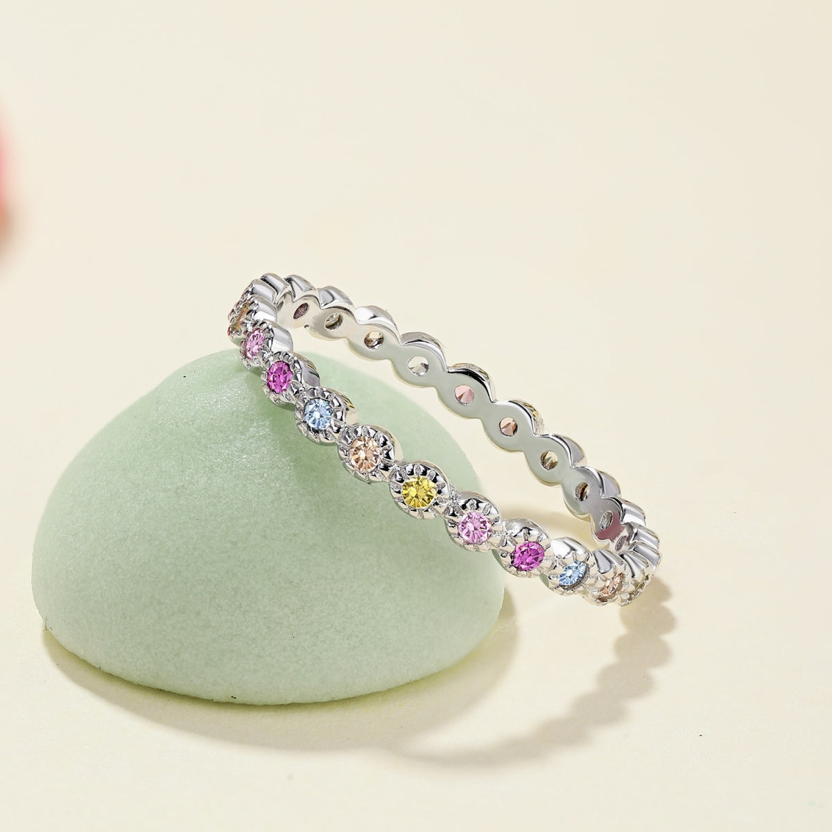 [Lumi Jewels]Radiant Sparkling Round Cut Daily Ring