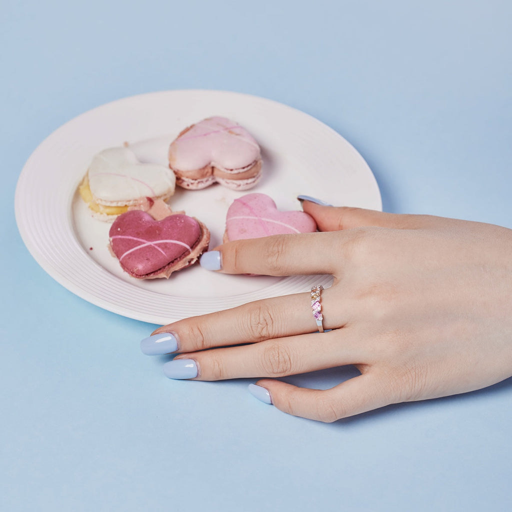 [Lumi Jewels]Delicate Vibrant Emerald Cut Daily Ring