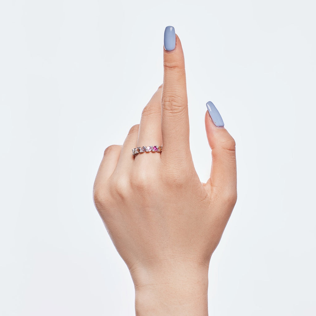 [Lumi Jewels]Delicate Vibrant Emerald Cut Daily Ring
