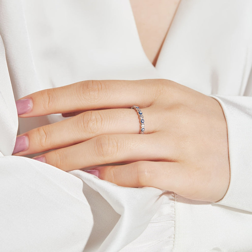 [Lumi Jewels]Sparkling Vibrant Round Shape Daily Ring