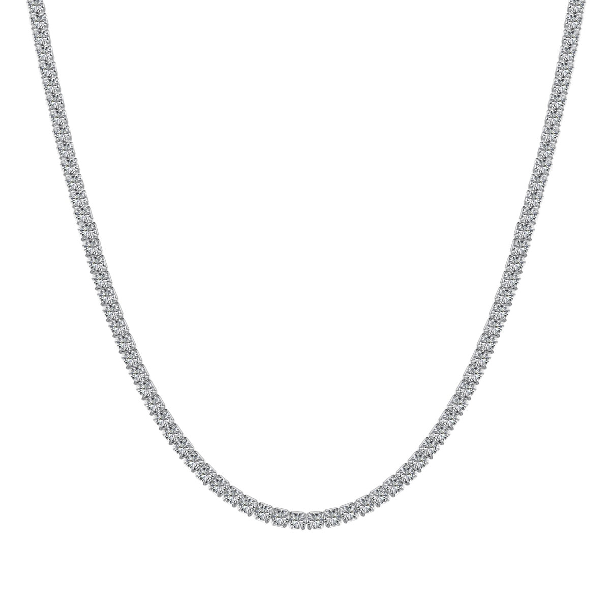 [Lumi Jewels]Delicate Round Shape Tennis Necklace