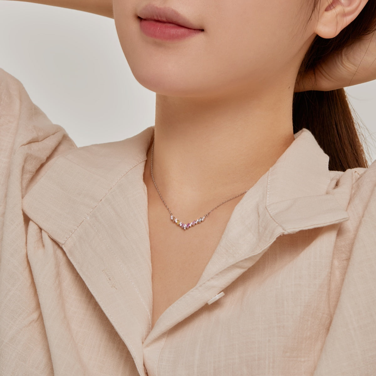 [Lumi Jewels]Dazzling Rainbow Necklace