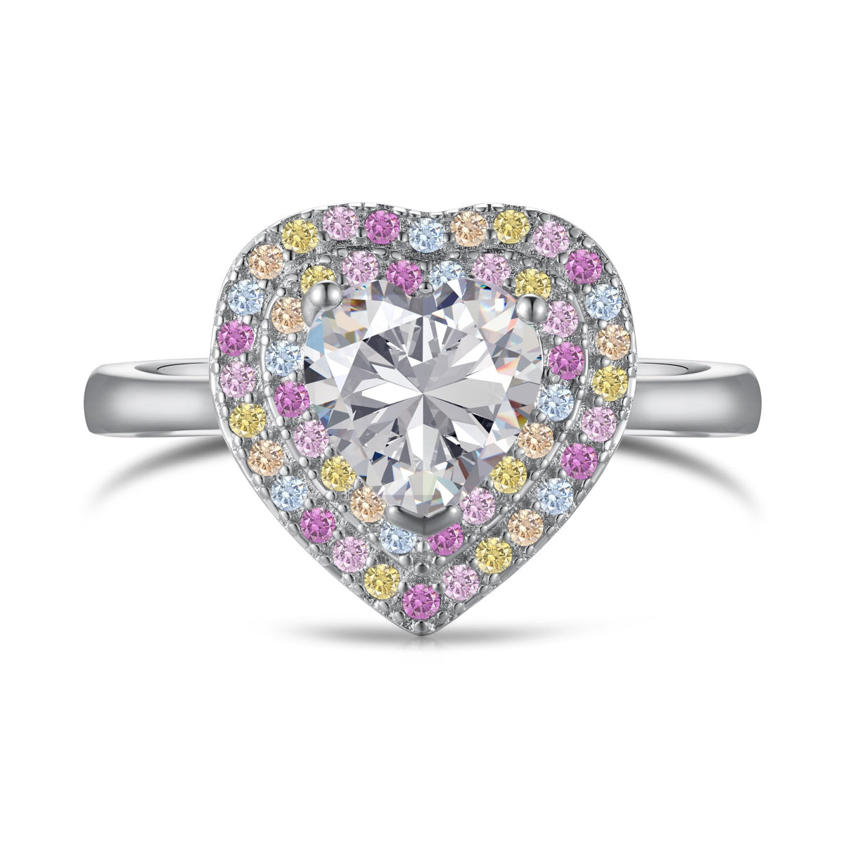 [Lumi Jewels]Delicate Ebullient Heart Shape Wedding Ring
