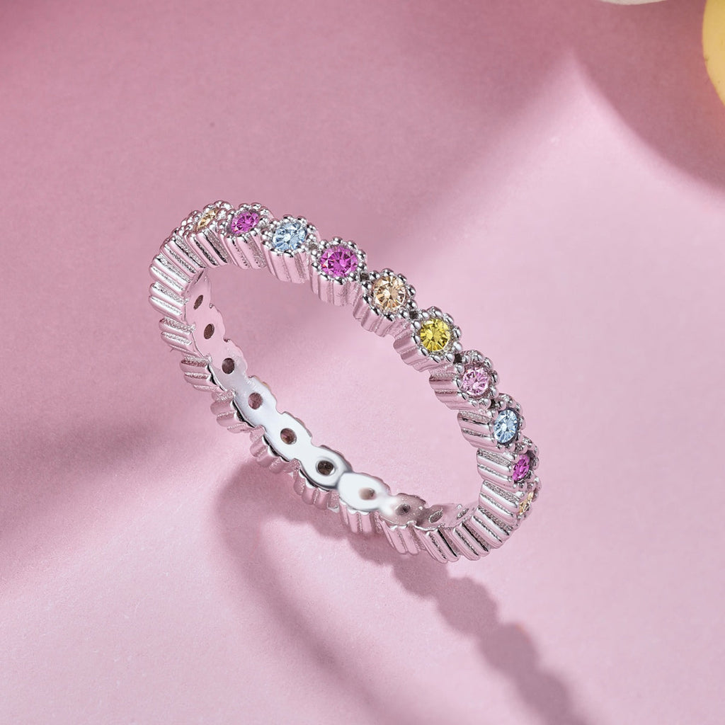 [Lumi Jewels]Unique Scintillating Round Cut Daily Ring