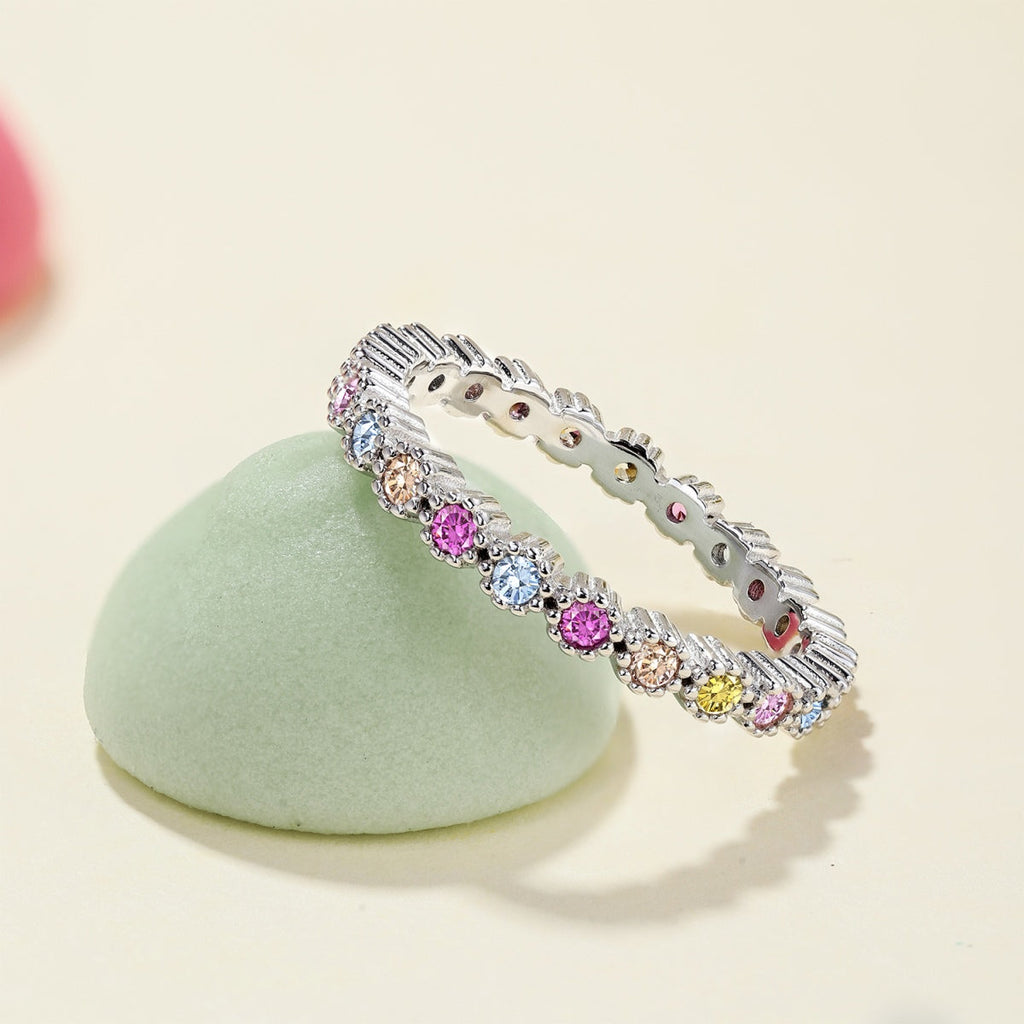 [Lumi Jewels]Unique Scintillating Round Cut Daily Ring