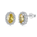 [Lumi Jewels]Delicate Unique Oval Cut Daily Earrings