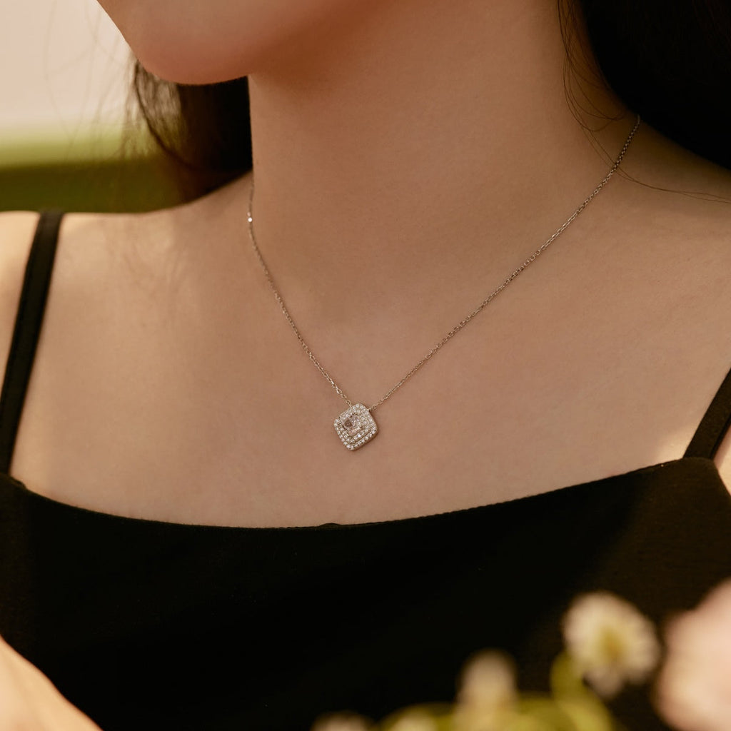 [Lumi Jewels]Sparkling Asscher Cut Necklace