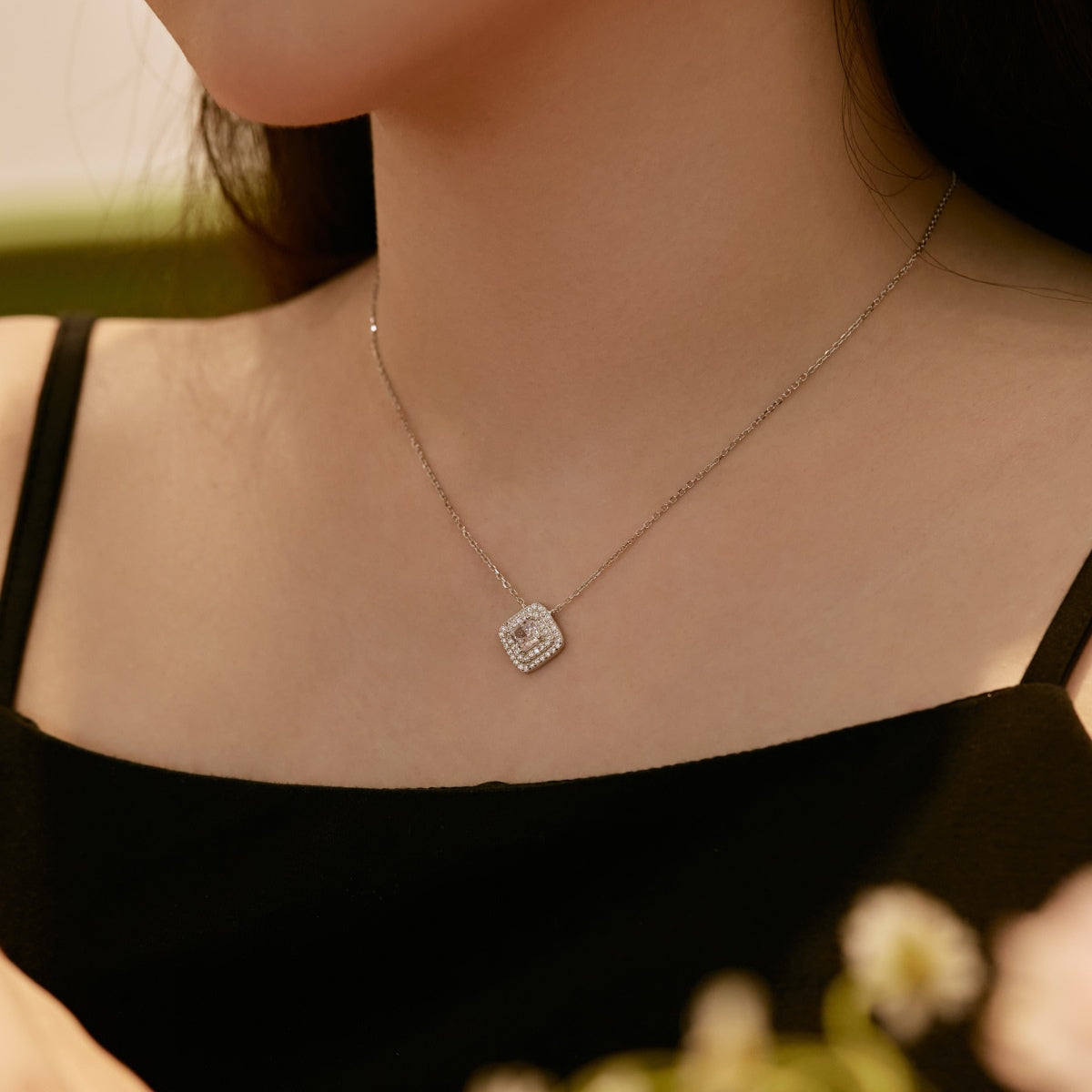 [Lumi Jewels]Sparkling Asscher Cut Necklace