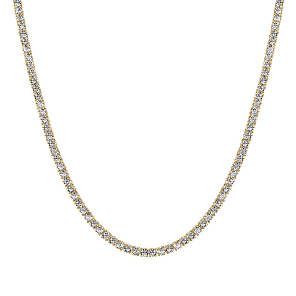 [Lumi Jewels]Delicate Round Shape Tennis Necklace