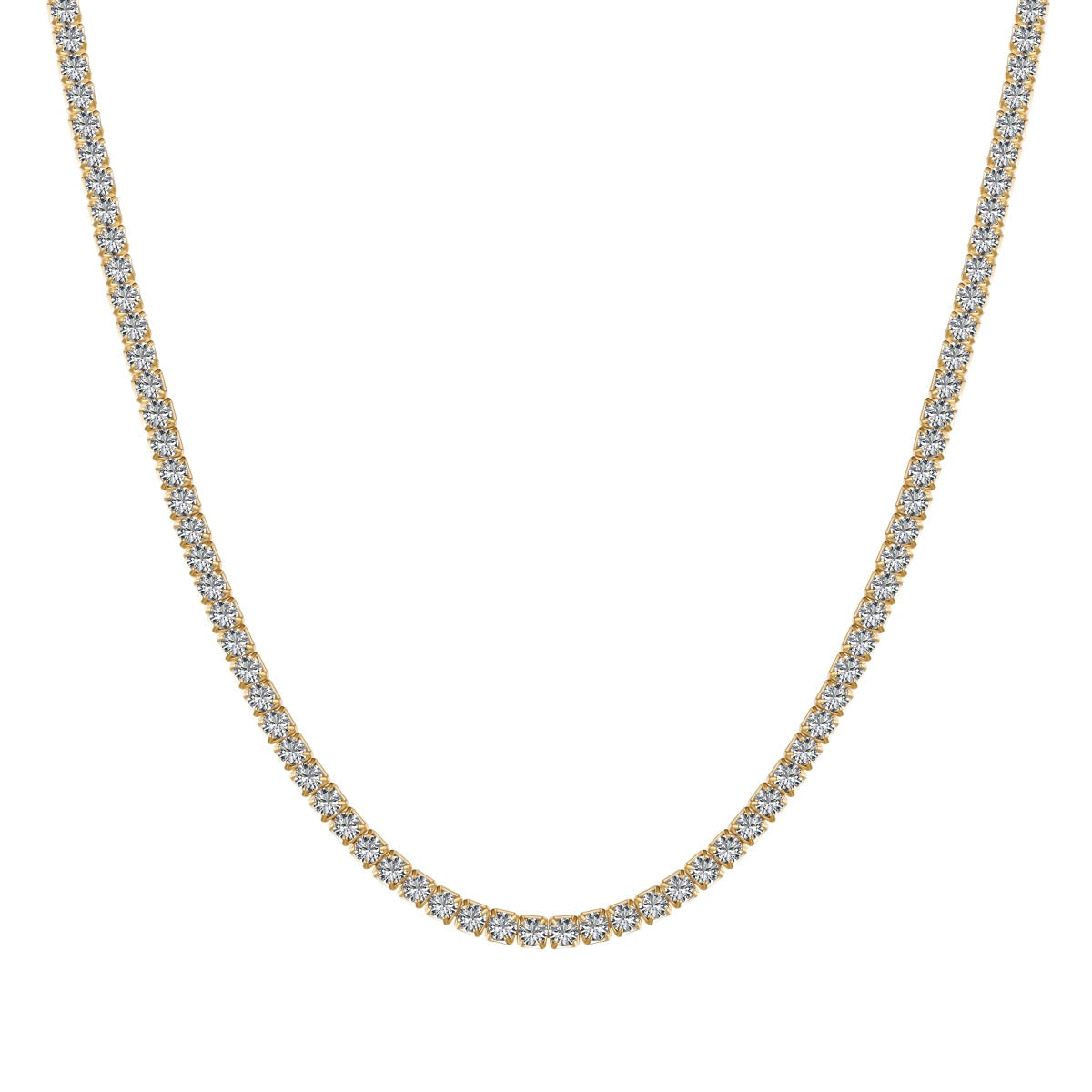 [Lumi Jewels]Delicate Round Shape Tennis Necklace